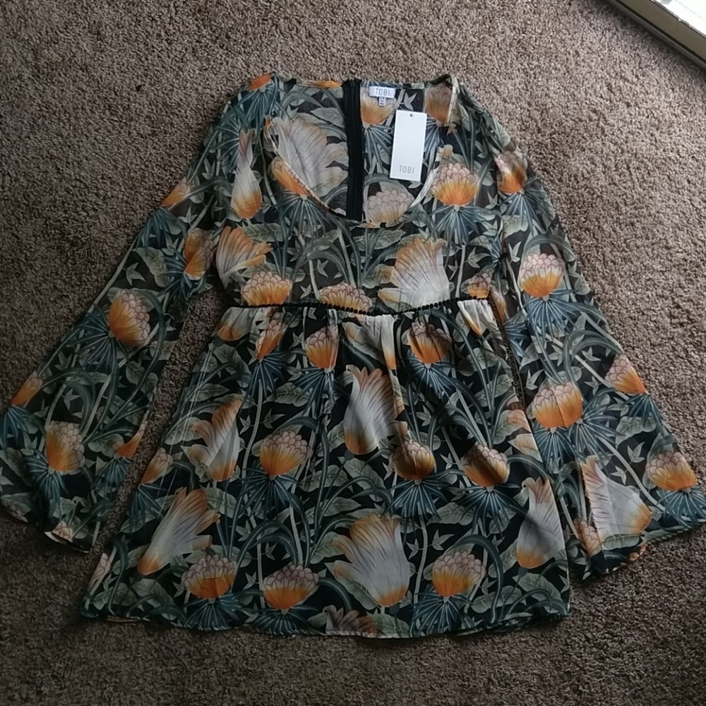 Brand new Tobi Sheer baby doll dress
